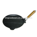 cast iron grill pan with folding handle